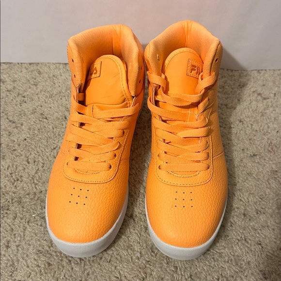 Fila Bright Orange High-Top Sneakers - Picture 2 of 9